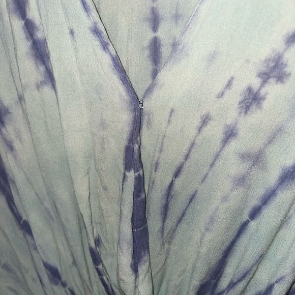 Mustard Seed Tie-Dye Loose Lightweight Beachy Boho V-Neck Romper Sz S - Picture 7 of 10